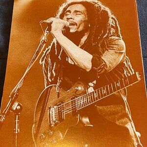 Bob Marley Sepia Photograph 14" x 11" Poster Rasta Raggae Ska Jamaican 1970s
